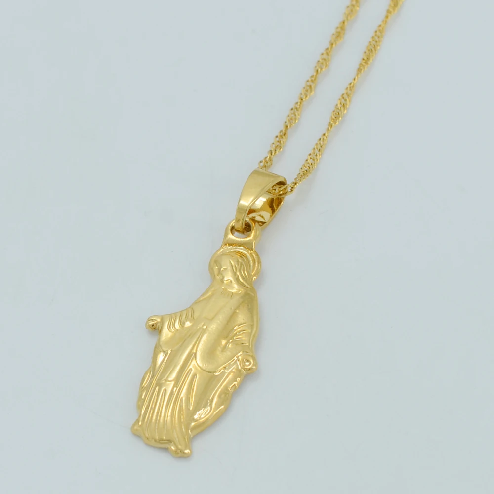 Buy Madonna Virgin Mary Pendant Necklace Chain Gold