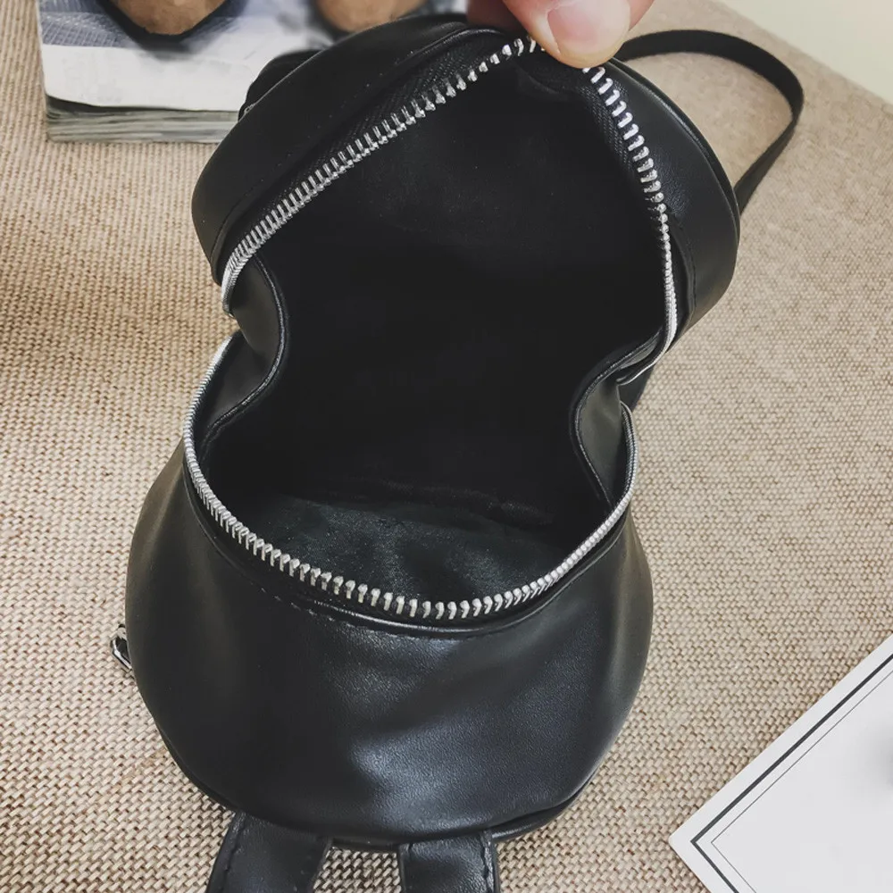ISHOWTIENDA мини-рюкзак для женщин, однотонная кожаная сумка через плечо, рюкзак для путешествий, сумка на плечо, рюкзак, Mochila Feminina# 10L