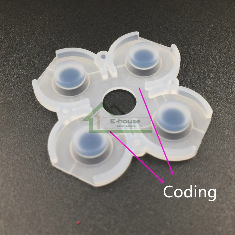 E-дом 100 Декодер каналов кабельного телевидения JDS-030 контактные площадки из силиконового каучука с L2 R2 Кнопка Токопроводящая резиновая щетка для Игровые приставки 4 PS4 контроллер 3,0 Версия