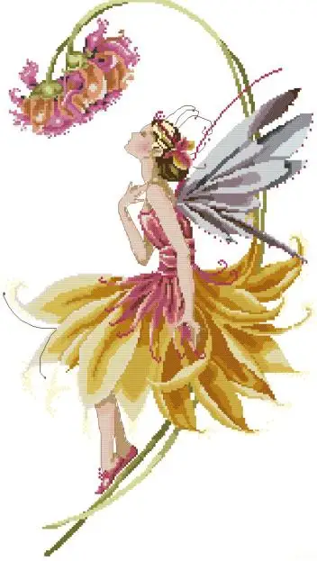 Cross Stitch Kit The Petal Fairy Flower Fairy Goddess Elfin Iris Flowers md 82