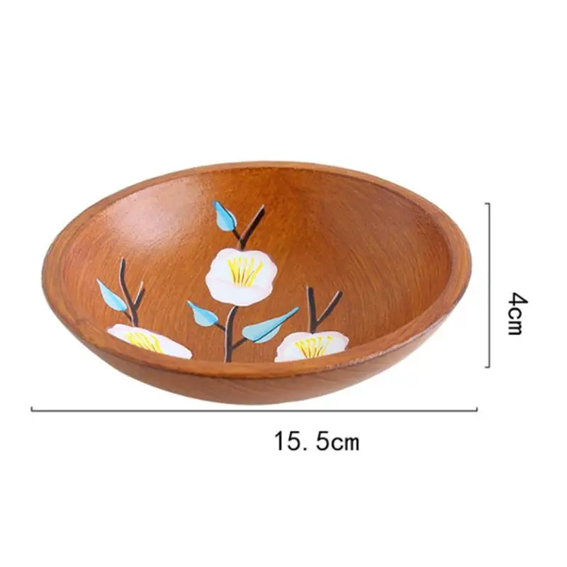 Милый цветок Деревянная обеденная тарелка дети мультфильм шаблон еда фрукты Блюдо Поднос ребенок сервировка деревянные тарелки столовая посуда 15,5*4 см
