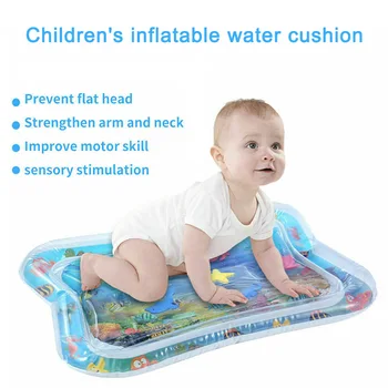 

Baby Inflatable Patted Water Play Pad Tummy Time Toy Baby Prostrate Water Filled Cushion XHC88