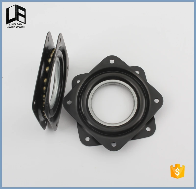 glass dining table 3 inch black heavy duty swivel plate table rotating