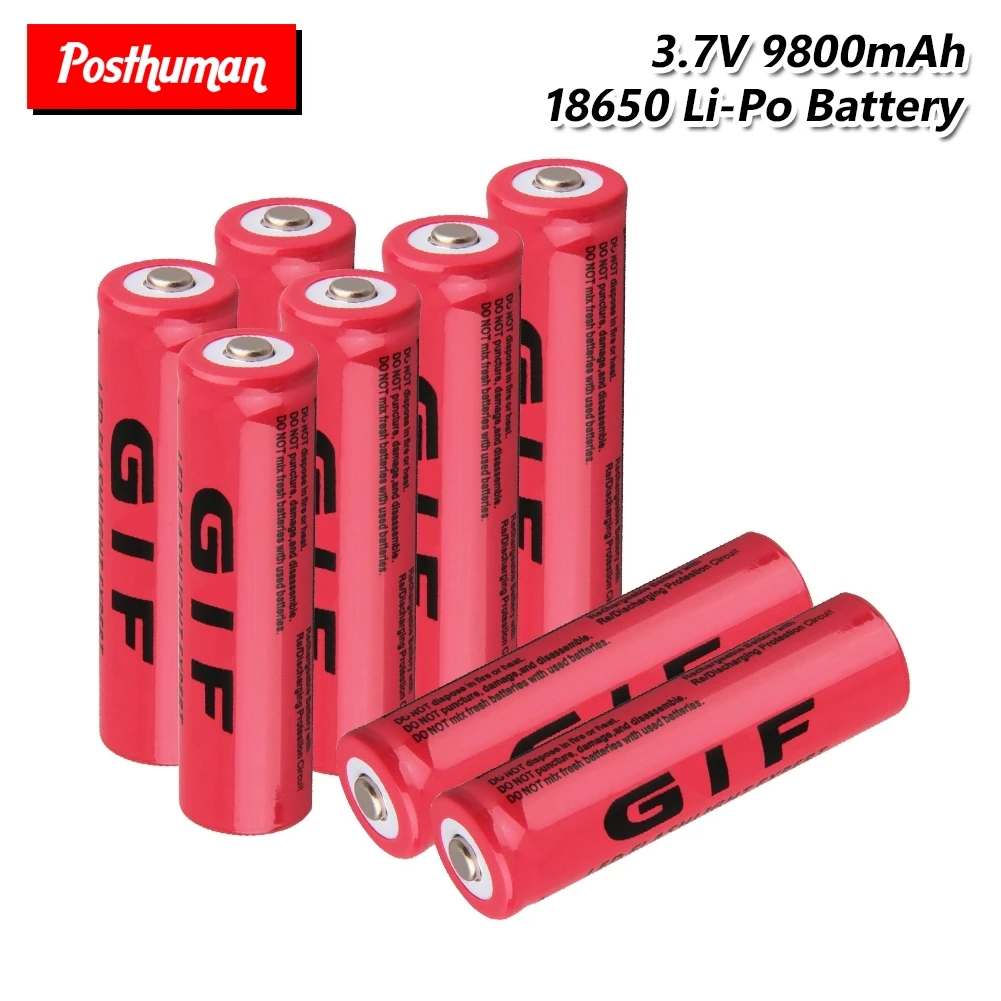 18650 батарея 8X3,7 V GIF 18650 высокой емкости 9800 mAh батарея высокой разрядки для лазерной ручки светодиодный фонарик bateria