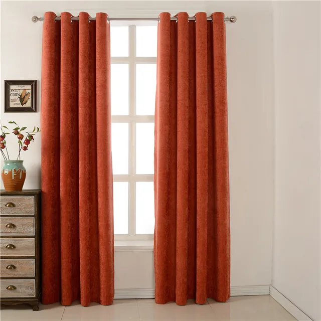 Solid Diepe Oranje Gordijnen Voor Woonkamer Deur Panel Room ... Solid Diepe Oranje Gordijnen Voor Woonkamer Deur Panel Room ...