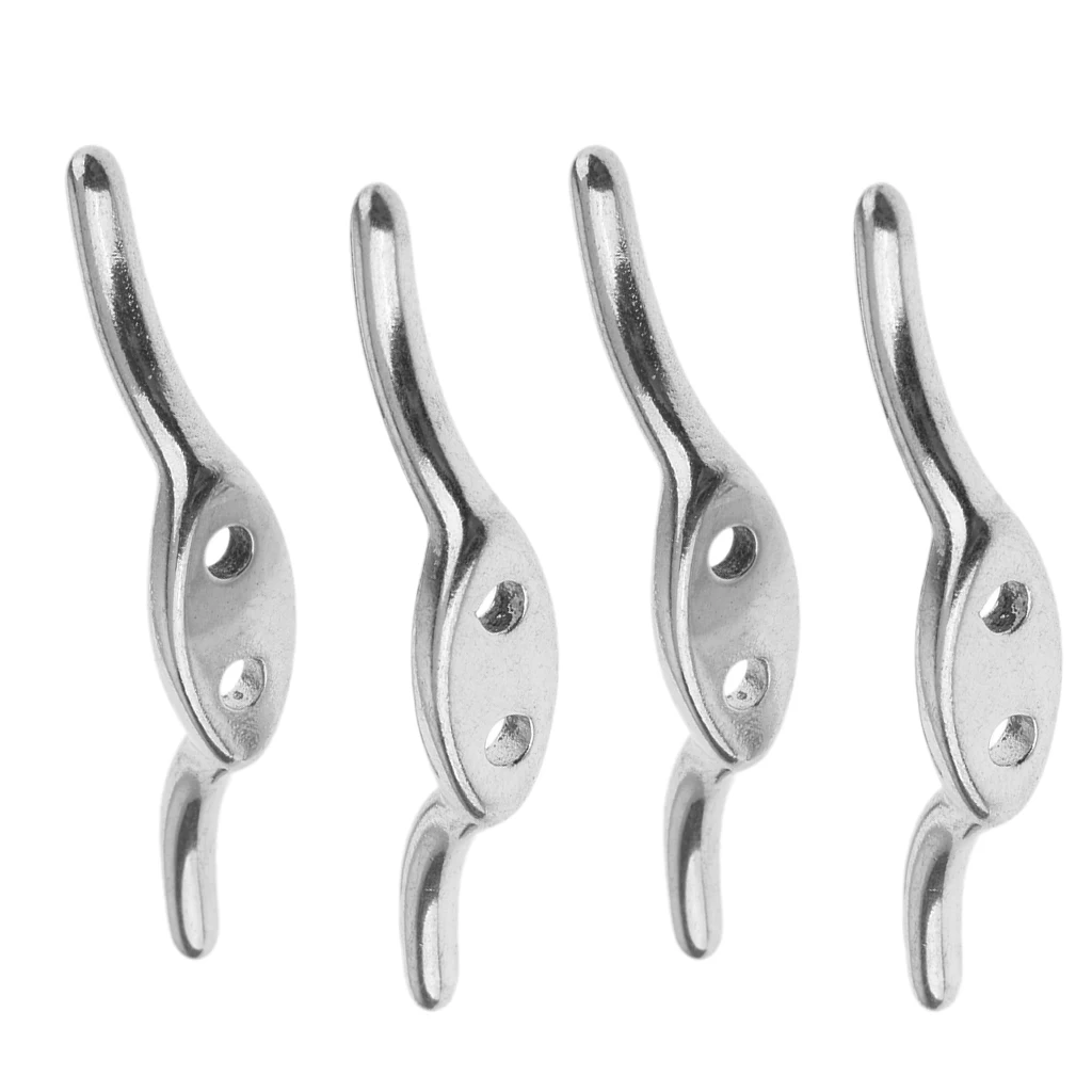 4Pcs 67mm Rope Cleat 316 Grade Stainless Steel Boat Dock Deck Marine Line Flag Anchor 4Pcs 67mm Rope Cleat 316 Grade Stainless Steel Boat Dock Deck Marine Line Flag Anchor