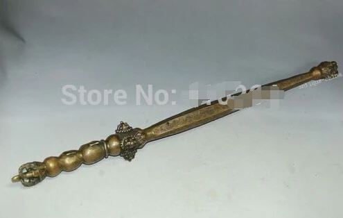 

free shipping Exquisite Ancient Chinese Brass Carved weapon mace
