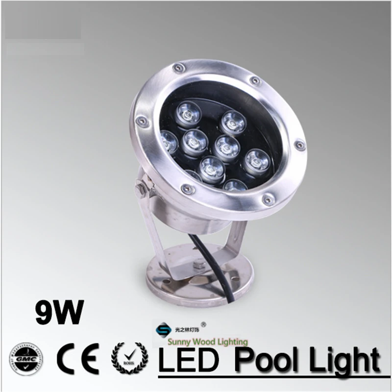 swimming pool lighting 9W underwater light,landscape outdoor light led