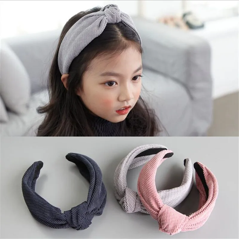 

2019 Winter New Children Knot Hairband Girls Kids Hair Head Bands Hoop Accessories For Children Hair Headband Headwear Headdress