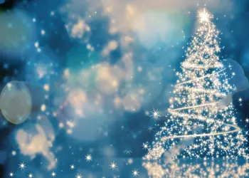 

Blue bokeh sparkly lights christmas lights backdrops Vinyl cloth High quality Computer print Background