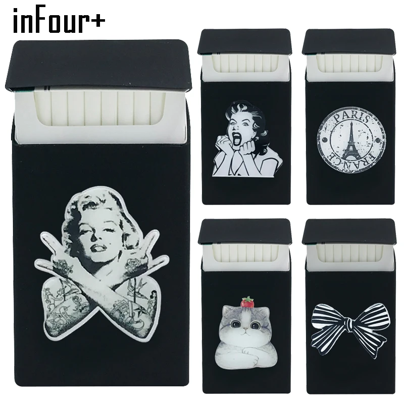 [InFour +] Эксклюзивный силиконовый чехол для сигарет 3D Monroe Slims Женский Тонкий Модный