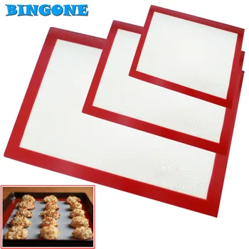 

1x Food-grade Silicone Baking Mat Nonstick Glass Fiber Reinforced Rolling Macarons Mats Can Put the Oven Pasta Tool -FZ
