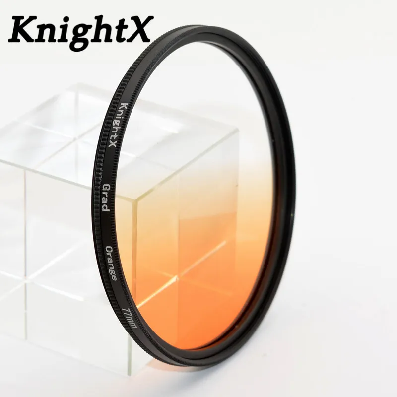 Цветной градиентный УФ фильтр KnightX красный ND для камеры Canon nikon d3200 d3300 d5500 d5300 1200D 750D