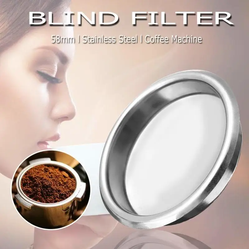 YKPuii 58mm BLIND FILTER Espresso Coffee Machine Maker Backflush Back