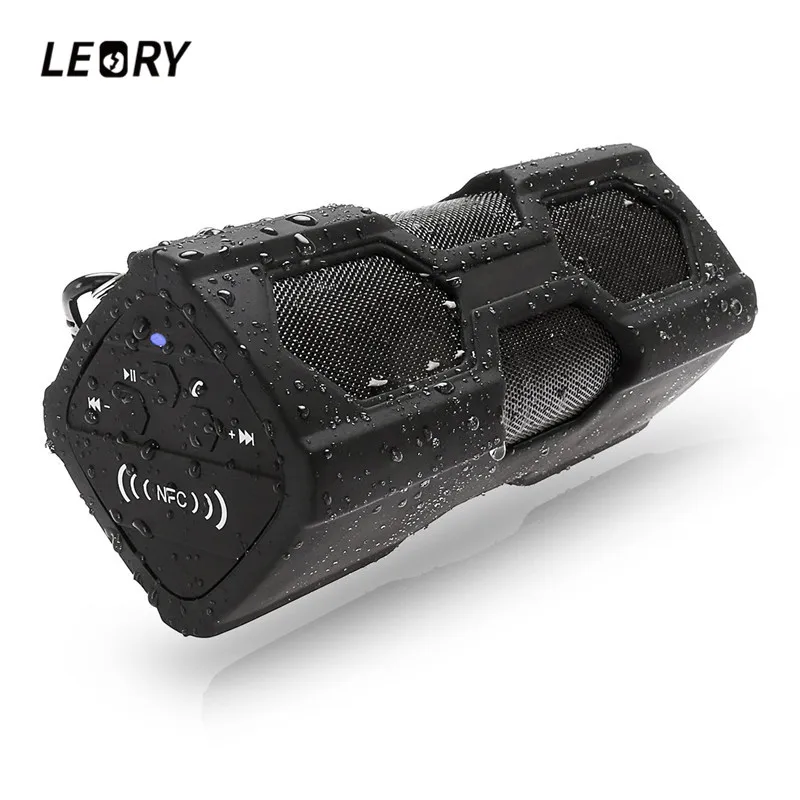 

LEORY PT-390A Waterproof Wireless Bluetooth Speaker NFC TF SD Card Support Built in Battery Power Bank Portable Stereo Speakers