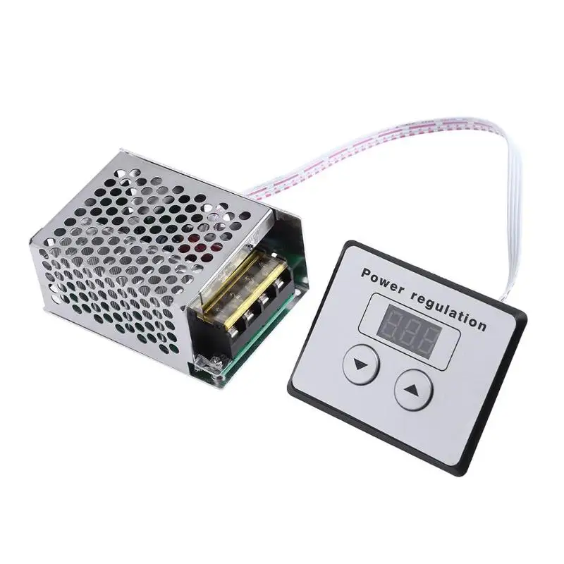 

AC 220V 4000W SCR Thyristor Digital Control SCR Electronic Voltage Regulator Speed Control Dimmer Thermostat New Arrival