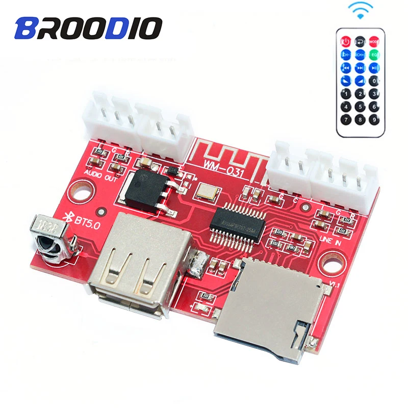 

MP3 Bluetooth 5.0 Decoder Board Lossless WAV FLAC USB MP3 Speaker Player Plate Audio Module TF Card With Wireless Remote Control