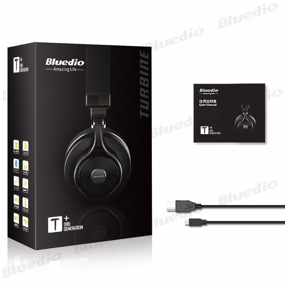 Bluedio T3 плюс Bluetooth наушники беспроводные 3D стерео MP3 музыкальный плеер HIFI Спортивная гарнитура Micro SD Bluetooth наушники