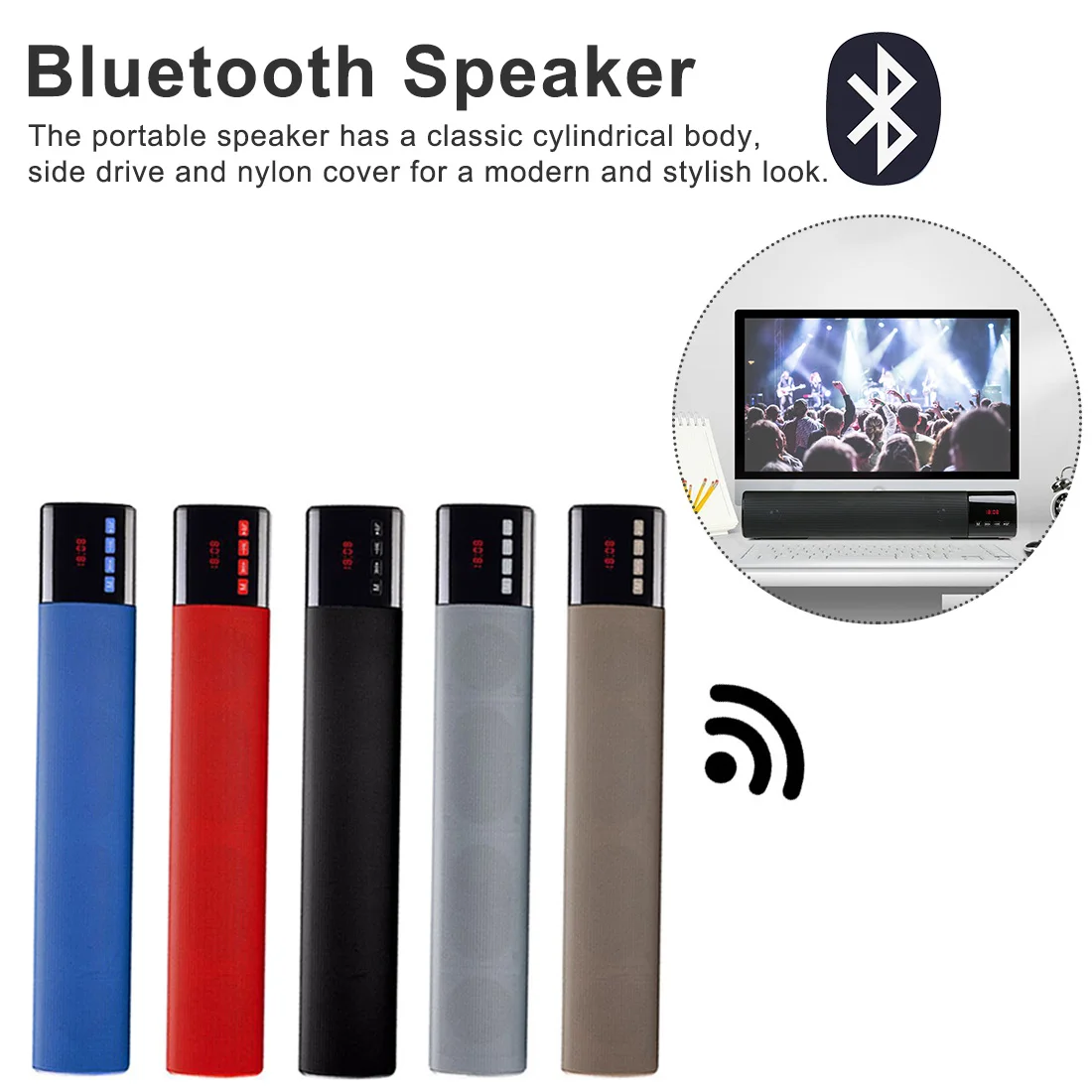 Беспроводной Bluetooth динамик водонепроницаемый Колонка велосипедный портативный сабвуфер бас динамик s TF FM USB для ТВ power Bank
