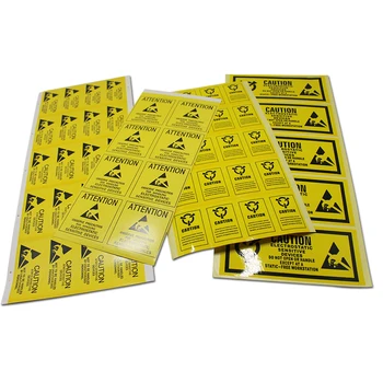 

300pcs/Lot Antistatic Warning Packing Sticker For Sensitive Electronics ESD Caution Reminder Sticker Self Adhesive Package Label