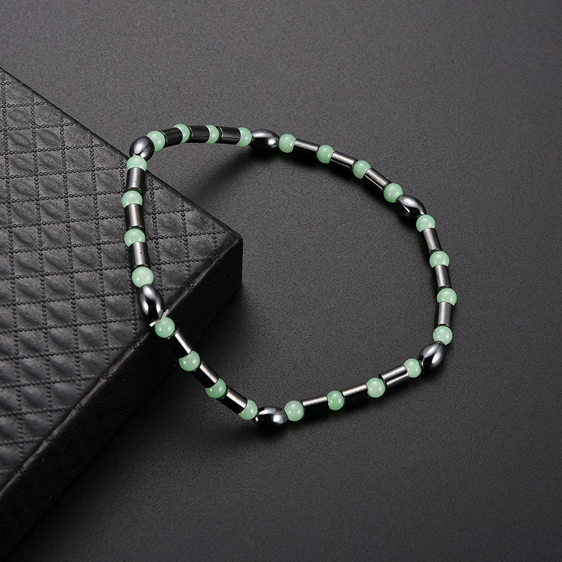

Weight Loss Magnet Anklet Colorful Stone Magnetic Therapy Bracelet Anklet Product Slimming Health Care Hematite jewelry