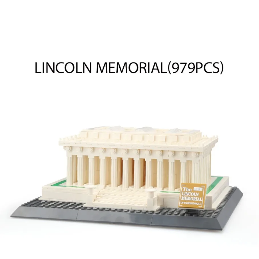 

Assemble Architecture Washington Lincoln Memorial Model Building Blocks Educational Toys for Children