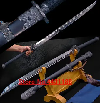 

Long Handle Chinese Fighting Dao Sword Katana Full Tang T1095 High Carbon Steel Blade Sharp For Cutting KungFu Long Knife