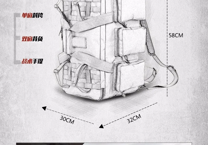 55Л большой объем водонепроницаемый рюкзак сумка для палаток багажные сумки снаряжение многофункциональная ручная сумка