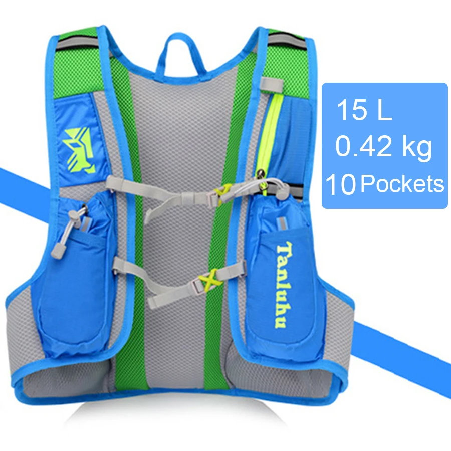 Lightweight Running Hydration Vest Backpack 15L Outdoor Trail Running Marathon Cycling Hiking Climbing Outdoor Sport Bag Pack XL Lightweight Running Hydration Vest Backpack 15L Outdoor Trail Running Marathon Cycling Hiking Climbing Outdoor Sport Bag Pack XL