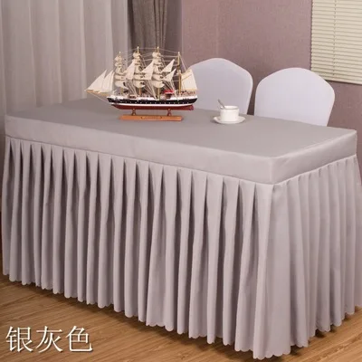 Conference room tablecloths, table sets, hotel training office exhibition activities rectangular dresses, table skirts, sign in
