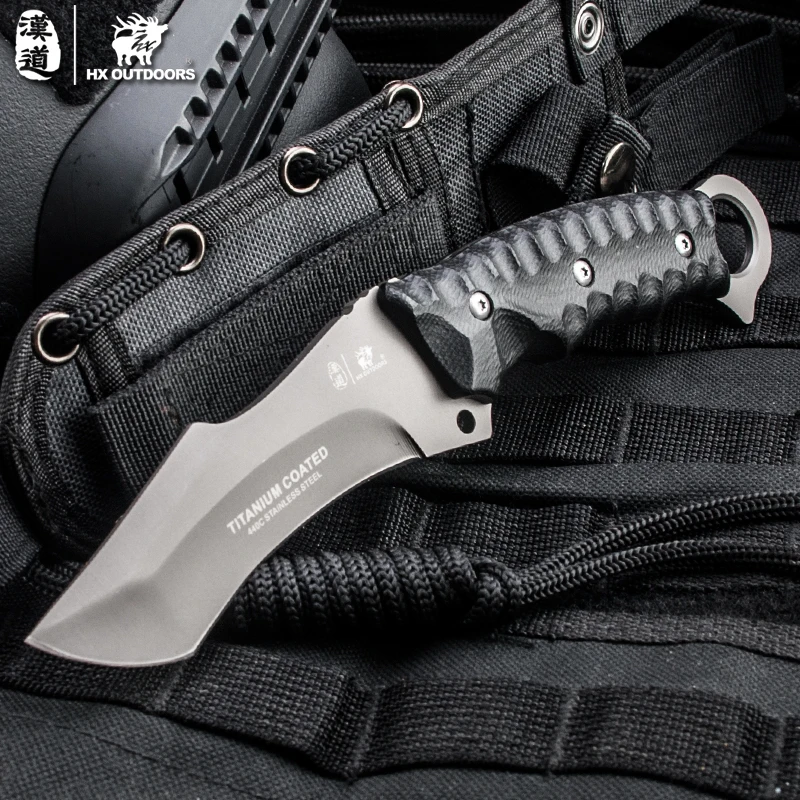 

HX OUTDOORS tactical knife good self-defense survival carambit knife beret fixed knife Survival Gear tool hunting camping knives