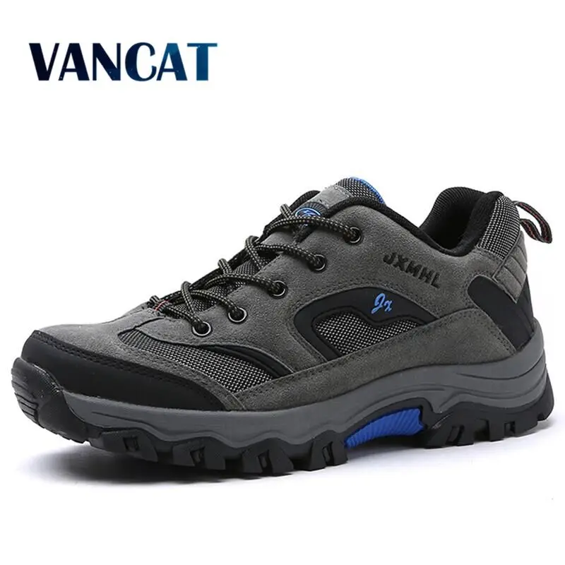 Vancat العلامة التجارية حجم كبير 39-47 الأزياء حذاء رجالي مريحة للماء في الهواء الطلق حذاء كاجوال الدانتيل متابعة الربيع الخريف المطاط رياضية