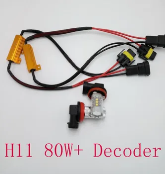 

2Pcs/Lot Super White H8 H11 LED Fog Light Driving Bulbs +Canbus Decoders Error Free for BMW E71 X6 M E70 X5 E83 F25 x3