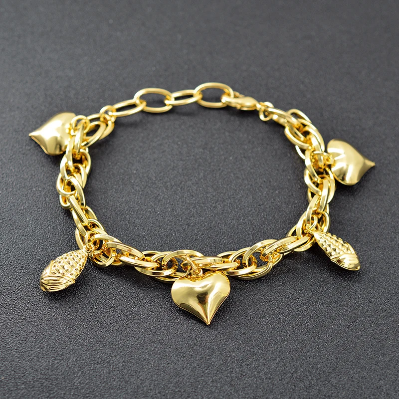 

Sunny Jewelry Romantic Jewelry Charm Bracelets For Women Hand Chains Link Chain Heart Bracelets For Wedding Jewelry Findings