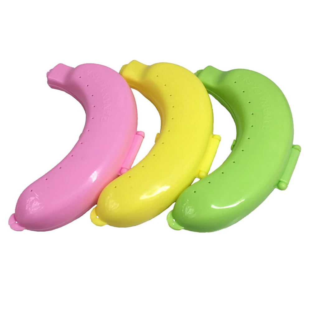 3pcs/set Practical Plastic Cute Lovely Banana Case Banana Protector Box