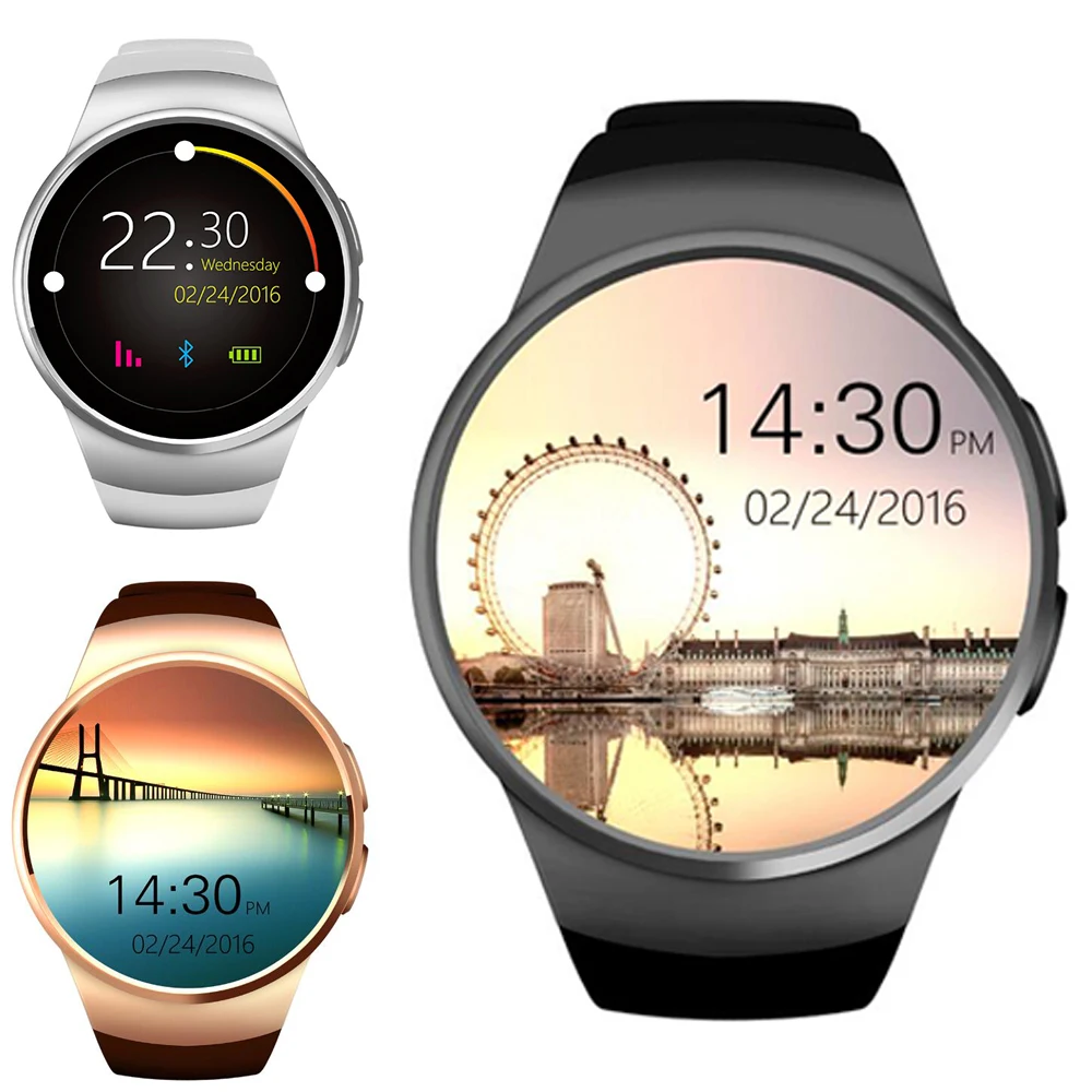 

KW18 1.3inch Round Dial Smartwatch Phone MTK2502 IPS Screen Pedometer Sedentary Reminder BT4.0 Heart Rate Monitor Watch