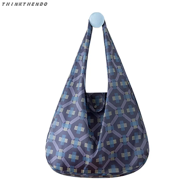 THINKTHENDO модная Женская водонепроницаемая Складная многоразовая Эко сумка через плечо для покупок для девочек многофункциональная дорожная сумка-тоут Новинка