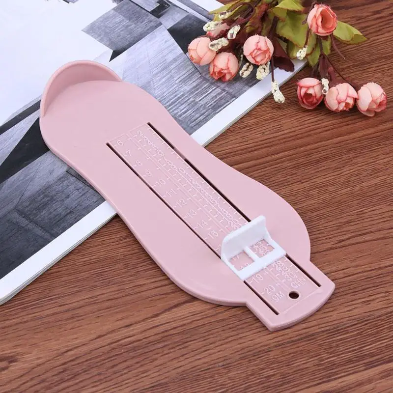 2Colors Kid Infant Foot Measure Gauge Shoes Size Measuring Ruler Tool Available ABS Baby Car Adjustable Range 0-20cm size