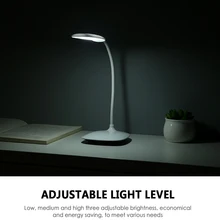 USB Rechargeable LED Desks Table Lamp Adjustable intensity Reading Light Touch Switch Desk Lamps 3 Modes Desk Lamps
