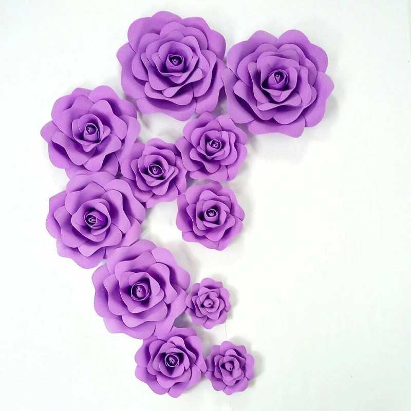 Buy 11PCS SET Purple Giant Foam Rose for