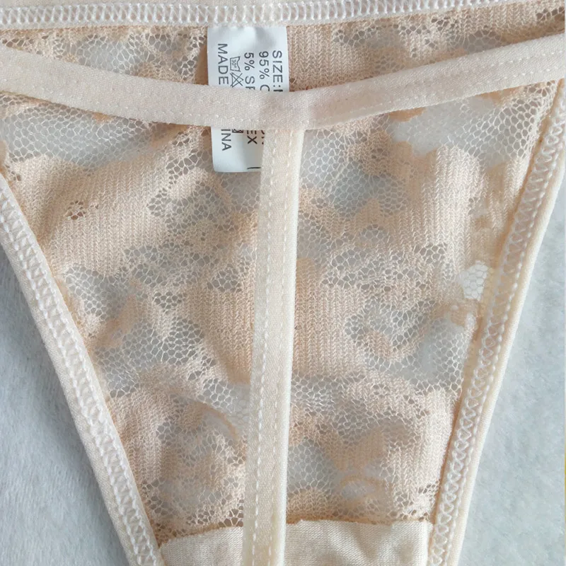 New Sexy G String Cotton Women Panties Thongs Low Waist Transparent Lace Sexy Panties Underwear T-back M-L 29 (8)