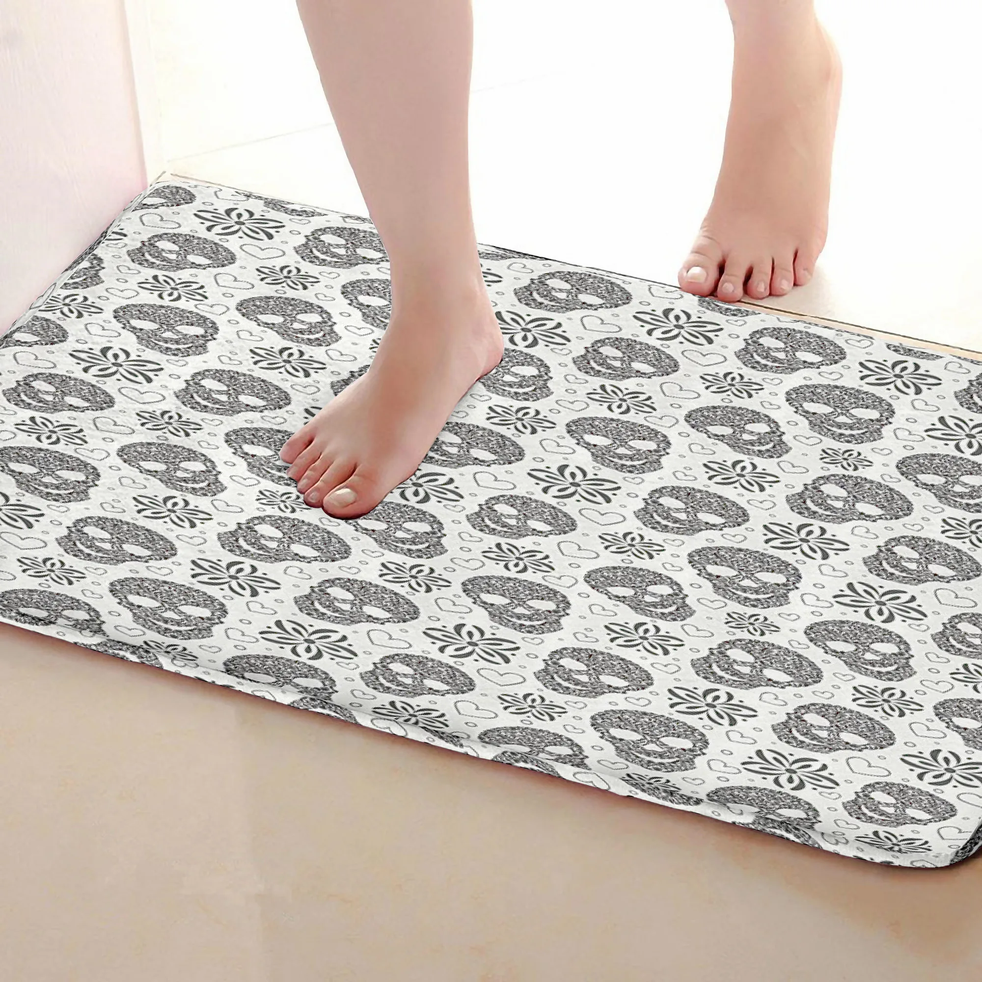 Череп Стиль открытый Коврики S, забавные Нескользящие Для ванной Коврики, двери Коврики S, дверь входная Коврики s