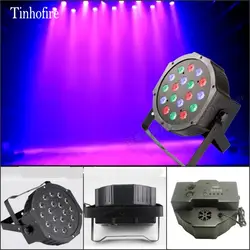 Tinhofire PA18 Свет этапа наивысшей Мощность 18 Вт 18 LED RGB номинальной света DMX512 Master ведомого LED квартира DJ контроллер дискотеки KTV Музыка света