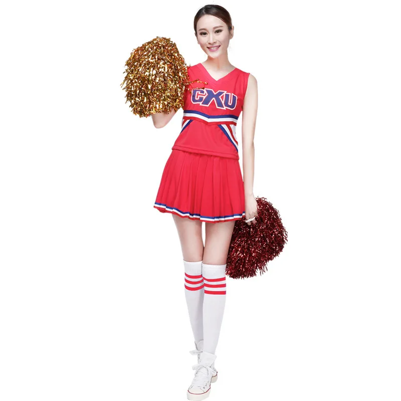 Cheerleader Costume Women Football Baby Lady Cheerleading Costumes Boys Girls Stage Performance Dresses Men Kids Adults Uniforms (25)