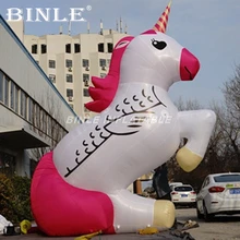 Открытый напольное украшение гигантские животных надувной единорог с светодиодный для рекламы