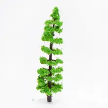 10 шт./упак. модель пихта Дерево Поезд Пластик зеленое дерево комплект декорации пейзажные миниатюры макет Хо N