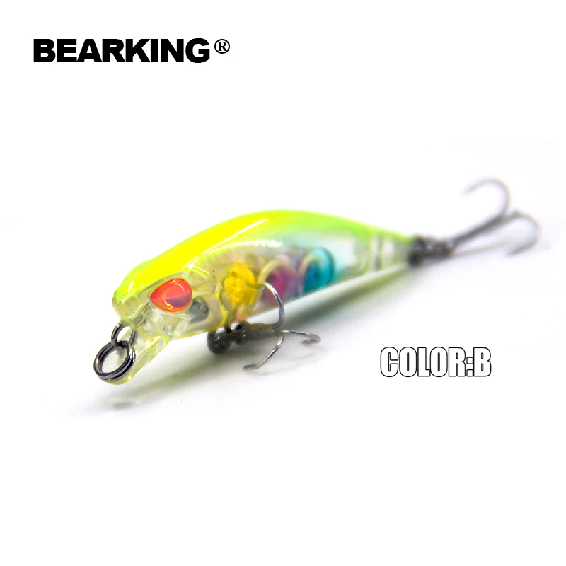 Bearking Fishing tackle Hot model 5pcs/lot fishing lures, 10 colors for choose,minnow 42mm 2.8g, sinking  0.3-0.6m,free shipping