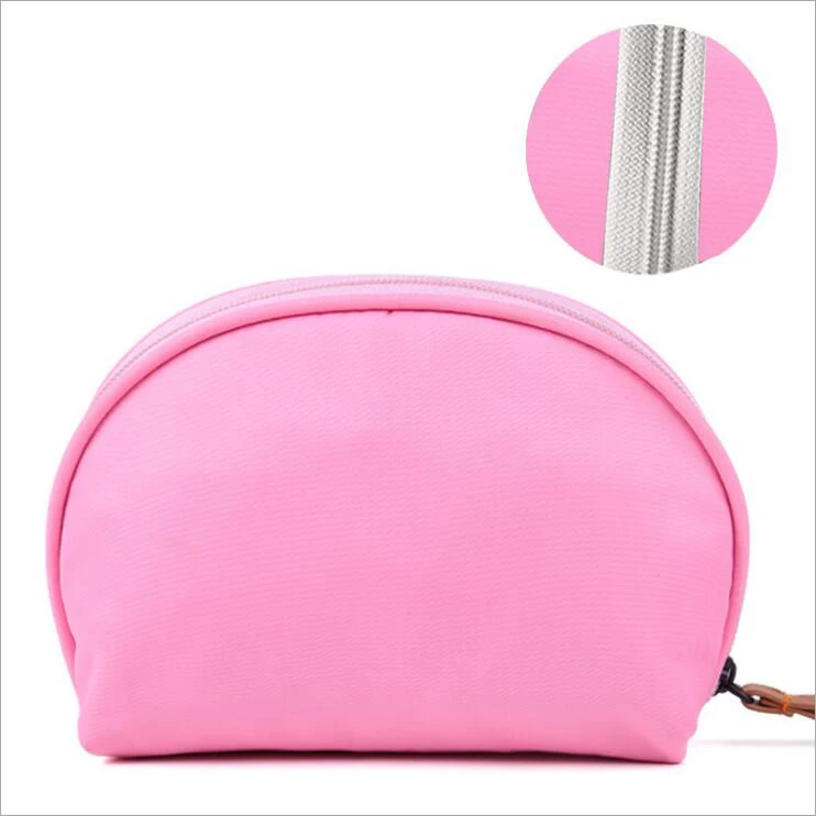 Pink SHUSHIRUO Для женщин Мини оболочки Форма косметичка леди Малый Travel составляют случае мыть Организатор чехол для хранения Красота клатч несессер - Цвет: Pink
