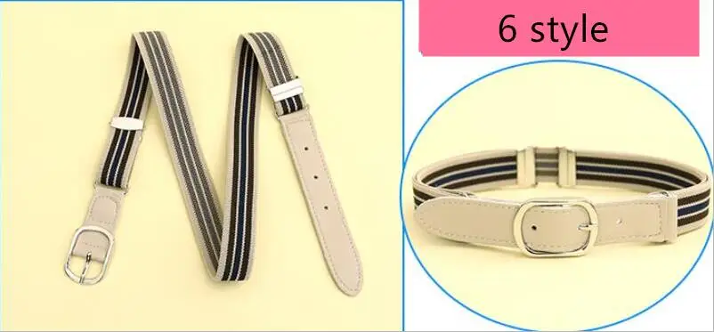 6style Роскошные модные штаны с эластичной резинкой на талии, пояс, высокое качество, детские спортивные костюмы для девочек и мальчиков конфеты Пряжка из сплава для ремней джинсы с эластичной резинкой на beltWaistband - Цвет: 6style