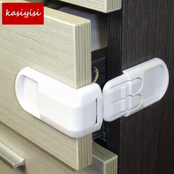 

3pc/lot Baby Security Multi Function Drawer Lock Kids Safety Refrigerator Lock Children Plastic Lock